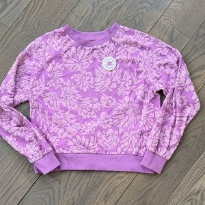 Converse Lilac Floral Crewneck